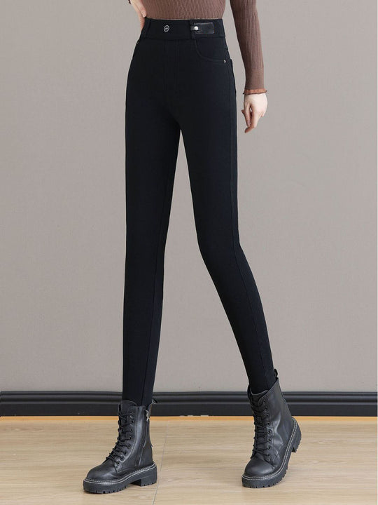 🔥2025 Black Friday Sale - 49% Rabatt🔥Damen Hoch Taille Schlank Dehnen Warme Röhrenjeans