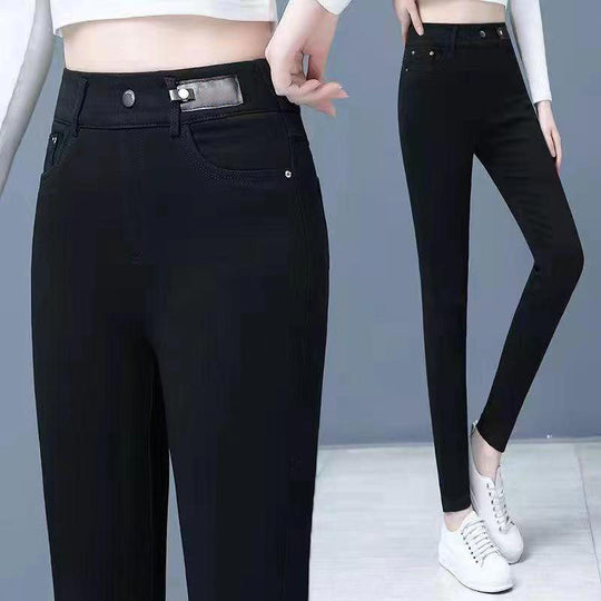 🔥2025 Black Friday Sale - 49% Rabatt🔥Damen Hoch Taille Schlank Dehnen Warme Röhrenjeans