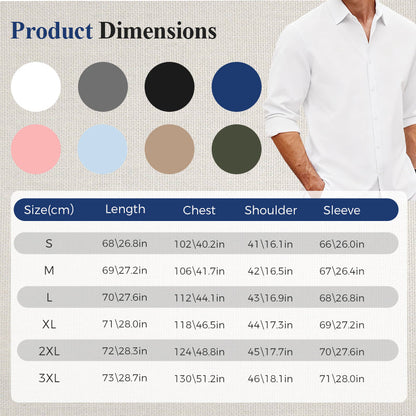 Klassisches Langarmhemd für Herren mit Knopfleiste