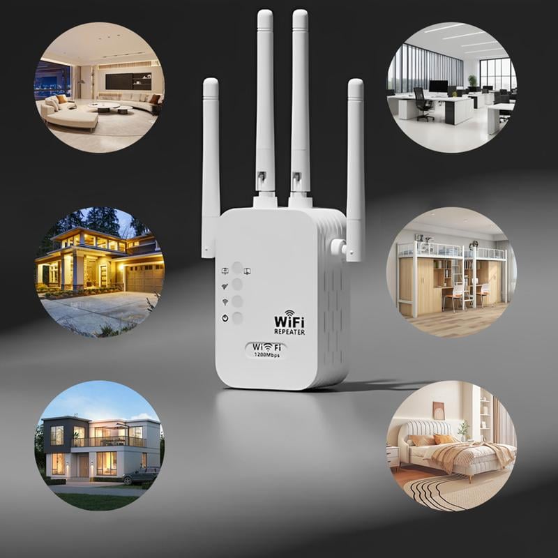 🔥 2026 WLAN-Verstärker – 1200 Mbit/s, Dualband (5 GHz / 2,4 GHz) 📶 Maximale Signalverstärkung – stabile Verbindung im ganzen Haus!