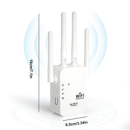 🔥 2026 WLAN-Verstärker – 1200 Mbit/s, Dualband (5 GHz / 2,4 GHz) 📶 Maximale Signalverstärkung – stabile Verbindung im ganzen Haus!