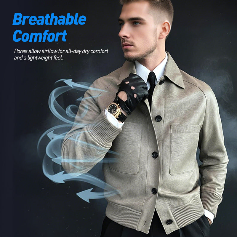 🧥2025 High-End-Maßanfertigung💎Klassische Herrenjacke aus Kunstleder