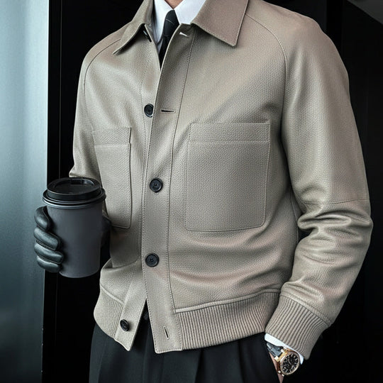 🧥2025 High-End-Maßanfertigung💎Klassische Herrenjacke aus Kunstleder