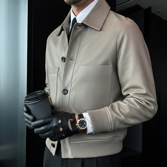 🧥2025 High-End-Maßanfertigung💎Klassische Herrenjacke aus Kunstleder