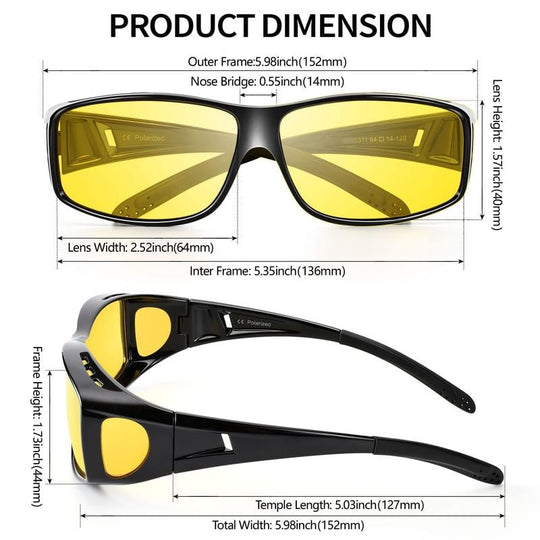 👓 Dark Vision-Fahrbrille – entspiegelt und polarisiert, perfekt für Nachtfahrten ✨
