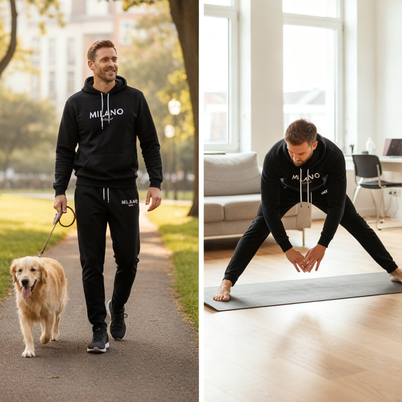 2-teiliges Trainingsanzug-Set mit Kapuze für Herren