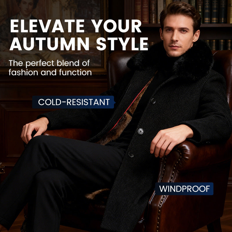 Men's Lined Business Casual Winter Coat