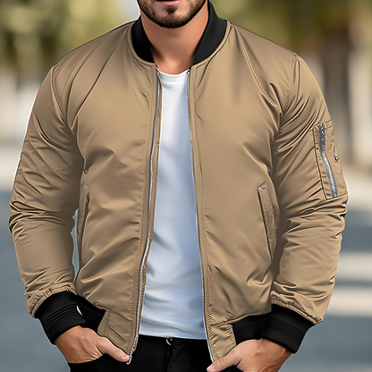 ⏳Zeitlich begrenztes Angebot: 49% Rabatt⏰ Klassische Herren-Bomberjacke mit Reißverschluss🧥