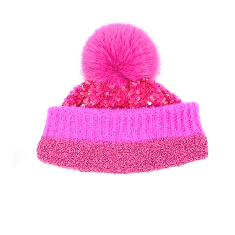 🎁Year-End Sale 50% OFF⚡✨Winter Sparkly Sequin Pom Beanie