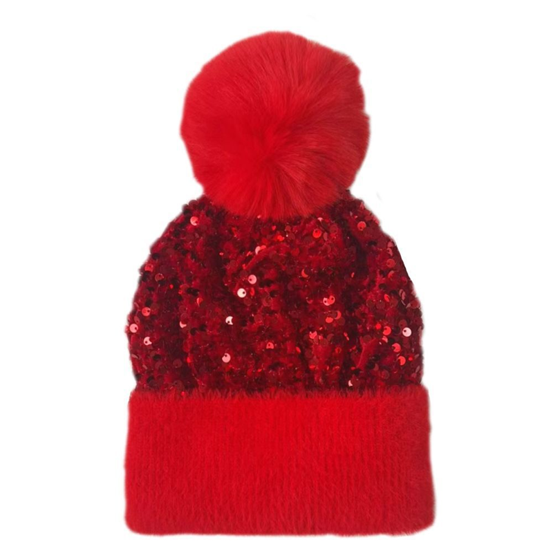 🎁Year-End Sale 50% OFF⚡✨Winter Sparkly Sequin Pom Beanie