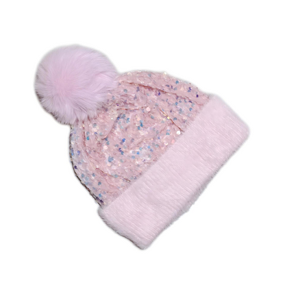 🎁Year-End Sale 50% OFF⚡✨Winter Sparkly Sequin Pom Beanie