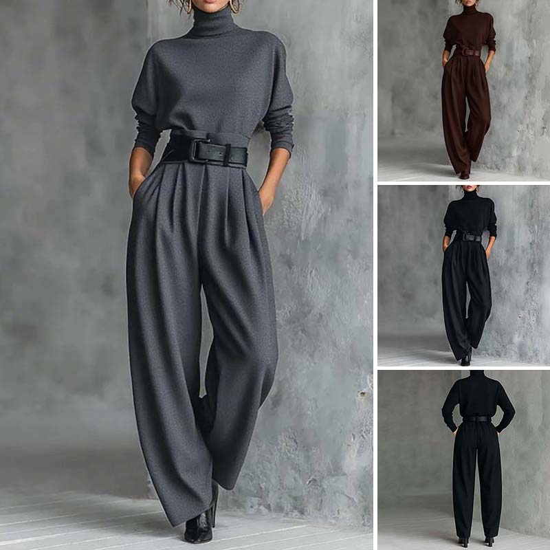 ⏳Limited-time 49% off⏰Women’s Elegant Turtleneck Top &amp; High-Waist Pants Set👚👖