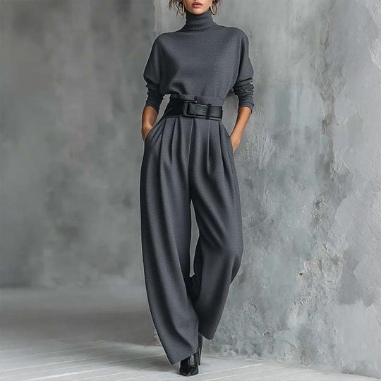 ⏳Limited-time 49% off⏰Women’s Elegant Turtleneck Top &amp; High-Waist Pants Set👚👖