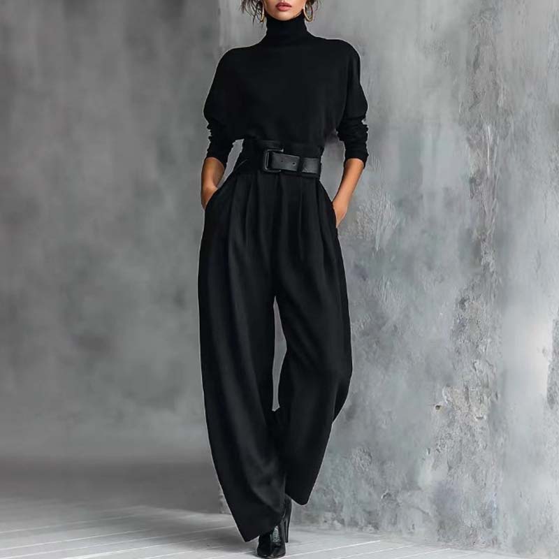 ⏳Limited-time 49% off⏰Women’s Elegant Turtleneck Top &amp; High-Waist Pants Set👚👖