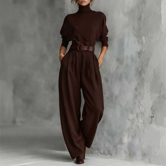 ⏳Limited-time 49% off⏰Women’s Elegant Turtleneck Top &amp; High-Waist Pants Set👚👖