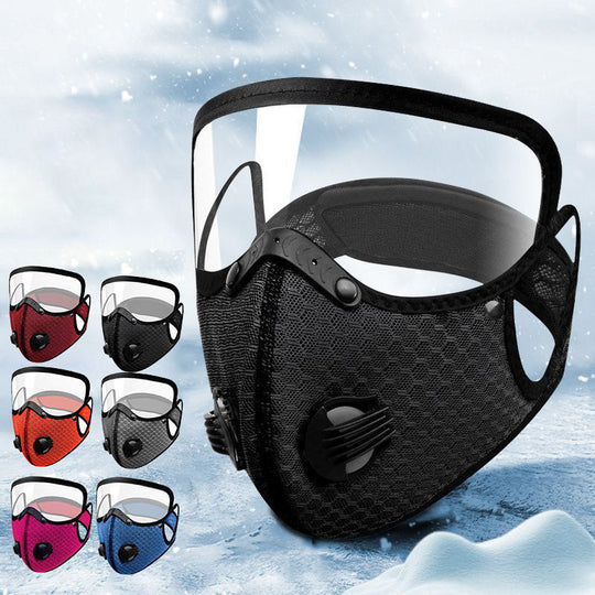 🏍️  Windproof Motorcycle Mask &amp; Goggles – Anti-UV, 5-Layer Filter, Adjustable 🔧