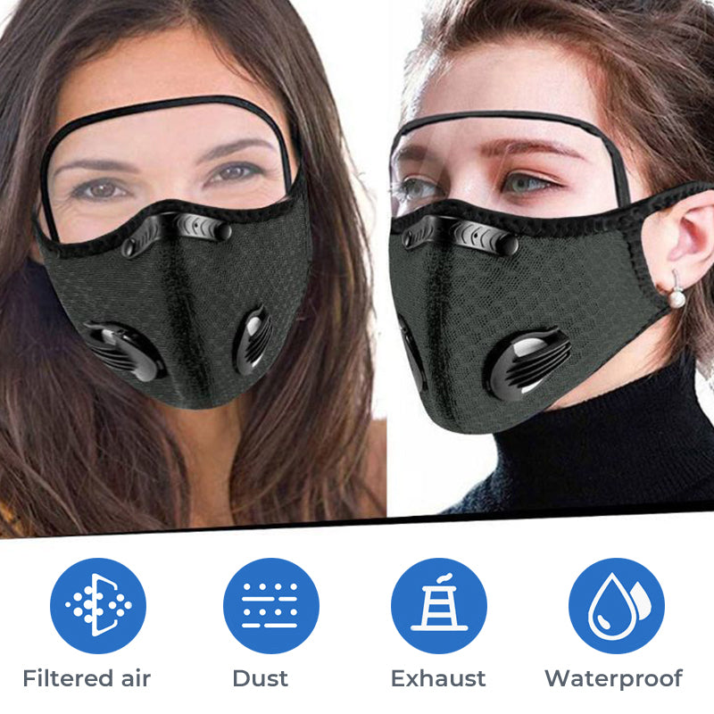 🏍️  Windproof Motorcycle Mask & Goggles – Anti-UV, 5-Layer Filter, Adjustable 🔧