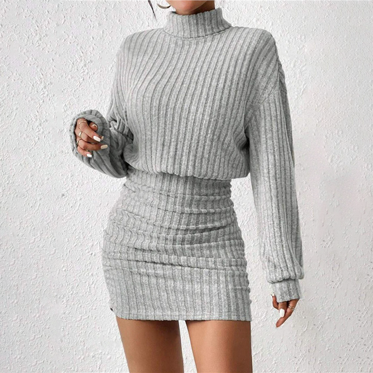 Damen Strick Bodycon Kleid