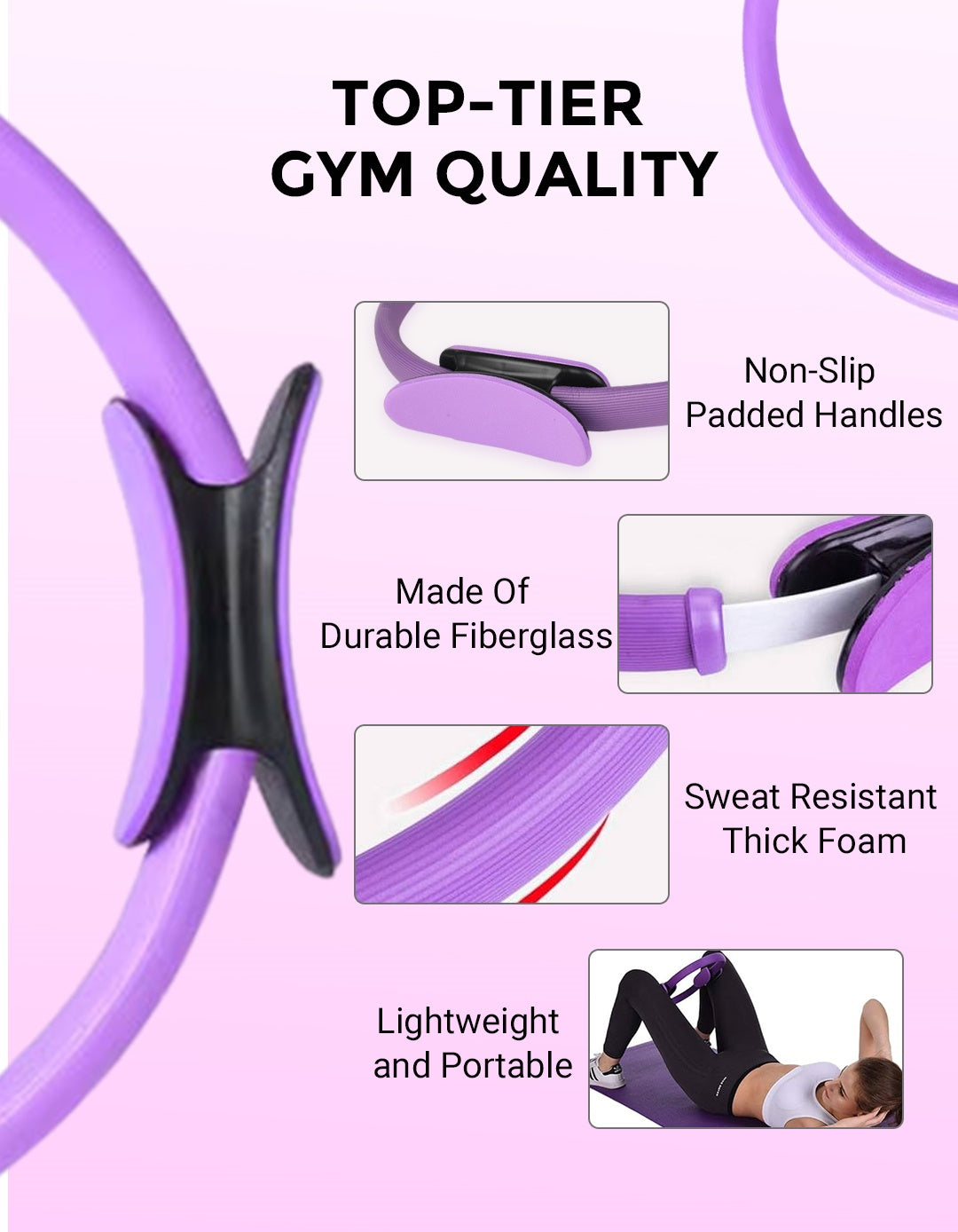 🔥NEUJAHRS-MEGA-SALE  50% RABATT💪Der All-in-One-Pilatesring – ideal für Anfänger und Fortgeschrittene🌸Formen, stärken, Haltung verbessern✨