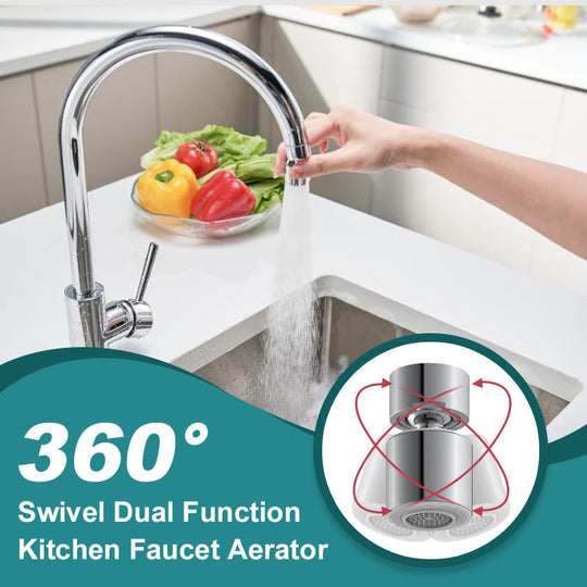🔥 LETZTER TAG DER AKTION - 50 % RABATT 🚰✨ 360° Drehbarer Wasserhahn mit 2-in-1-Funktion &amp; Trinkwassersprudler – Präzise Armaturen für flexibles, nachhaltiges Kochen! 🌱💧