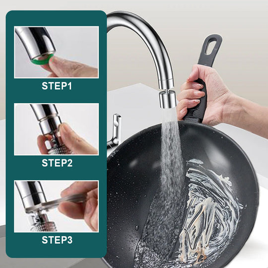 🔥 LETZTER TAG DER AKTION - 50 % RABATT 🚰✨ 360° Drehbarer Wasserhahn mit 2-in-1-Funktion &amp; Trinkwassersprudler – Präzise Armaturen für flexibles, nachhaltiges Kochen! 🌱💧