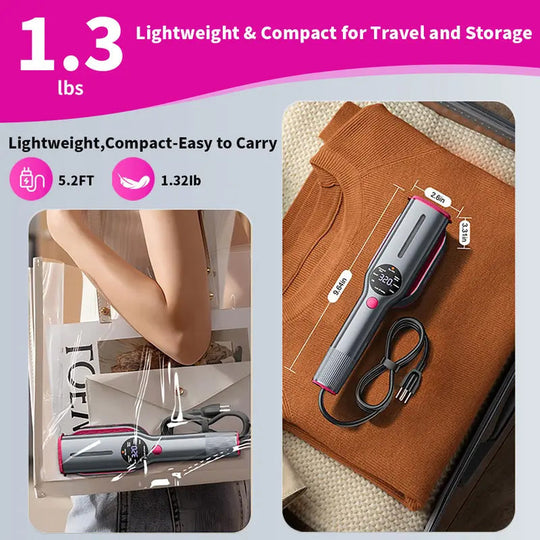 Kleiderdampfer für Kleidung, Handdampfer &amp; Bügeleisen 2 in 1, 15 Sekunden Schnellaufheizung, großes Bedienfeld, 100-240 V Weitspannung, geeignet für weltweite Reisen, Weihnachtsgeschenke