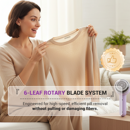 🌀 JETZT 60 % RABATT! 💫 Leistungsstarker Fusselentferner „Six-Blade Cyclone“ – effiziente Entfusselung, leicht zu reinigen und tragbares Design ⚡
