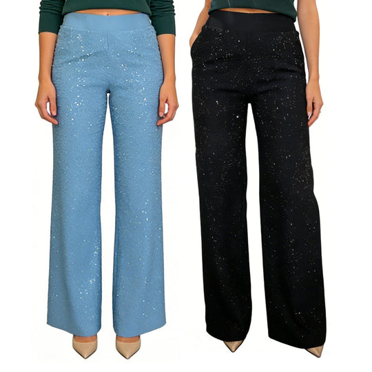 🌟✨ Glitzernde Hose mit hohem Bund – Gerades Bein für perfekte Passform &amp; nachhaltigen Stil! 💫👖 Alltagseleganz mit bewusstem Design.