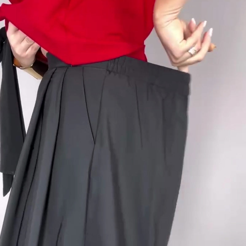 🔥🎉Modisches Oberteil und einfarbiger Rock für Damen, zweiteiliges Set