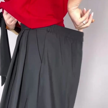 🔥🎉Modisches Oberteil und einfarbiger Rock für Damen, zweiteiliges Set