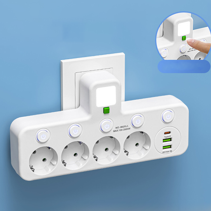 🎉 Neujahrsgeschenk – 50% RABATT!🔌 Intelligente Steckdosenleiste mit USB &amp;amp; Nachtlicht – Vielseitig &amp;amp; Sicher!