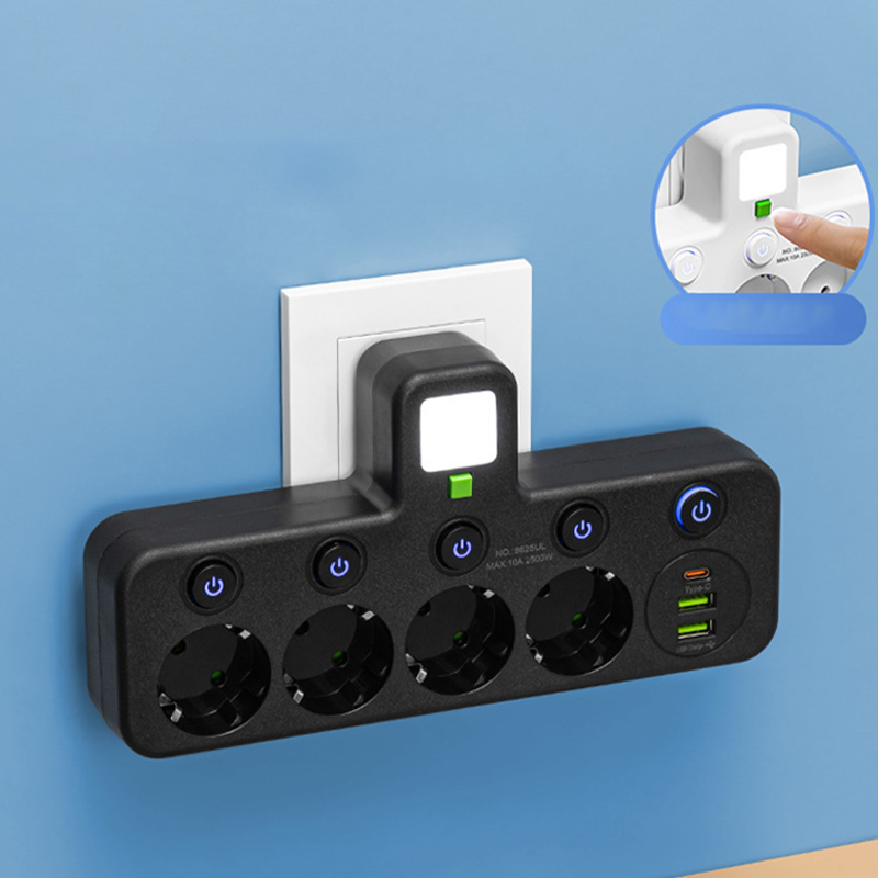 🎉 Neujahrsgeschenk – 50% RABATT!🔌 Intelligente Steckdosenleiste mit USB &amp;amp; Nachtlicht – Vielseitig &amp;amp; Sicher!
