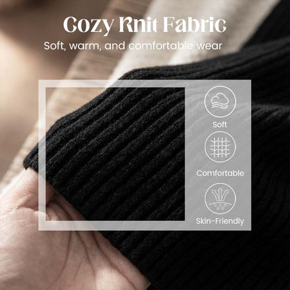 ✨🌸Damen-Minikleid aus Strick mit Stehkragen und A-Linien-Schnitt👗