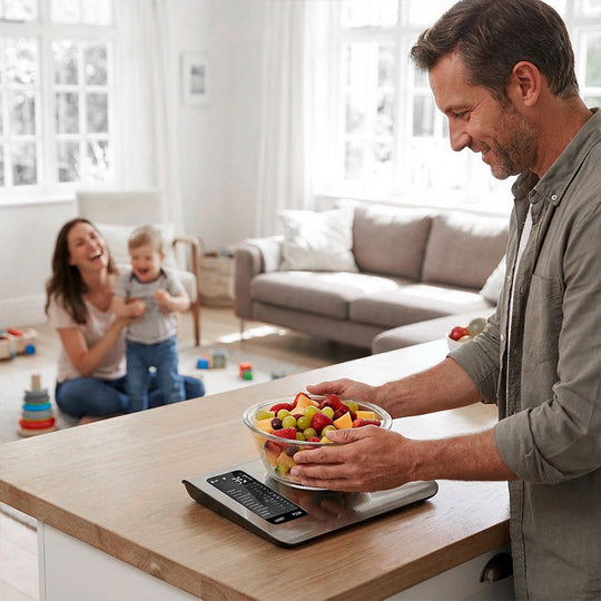 ⚖️📊 Küchenwaage digital – misst 19 Nährwerte &amp; Kalorien per App, 5kg Edelstahl 🥗✅ für gesunde Ernährung &amp; Gewichtsverlust