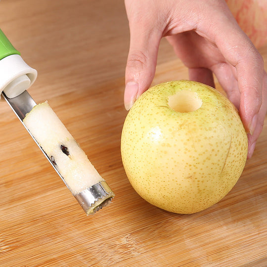 🥳2026 HOT SALE🥳💞50K+ SOLD!🔪🛒 BOGO + 50% OFF! The 2-in-1 Kitchen Hero: Core &amp; Peel with a Twist. Stainless Steel Fruit Tool! 🍎⏱️