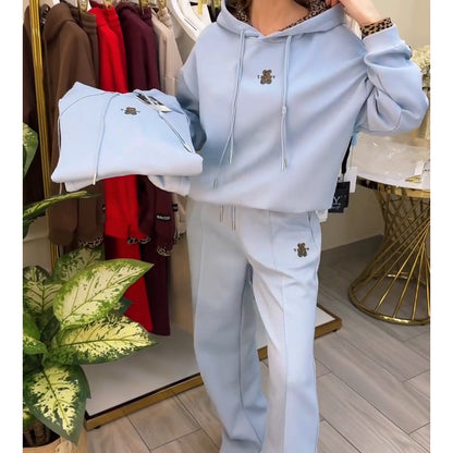 Lässiger Damen-Hoodie mit Leopardenmuster-Futter