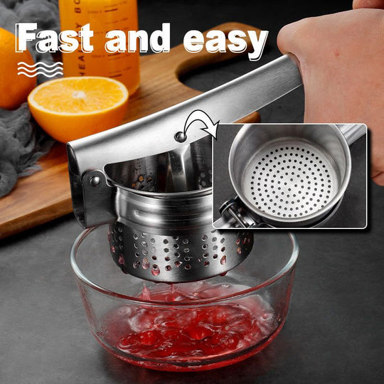 🔥 LSAT-TAG-ANGEBOT 50% RABATT!! 🔥 AEX Multifunktionale Edelstahl Kartoffel, Saft &amp; Lebensmittelpresse