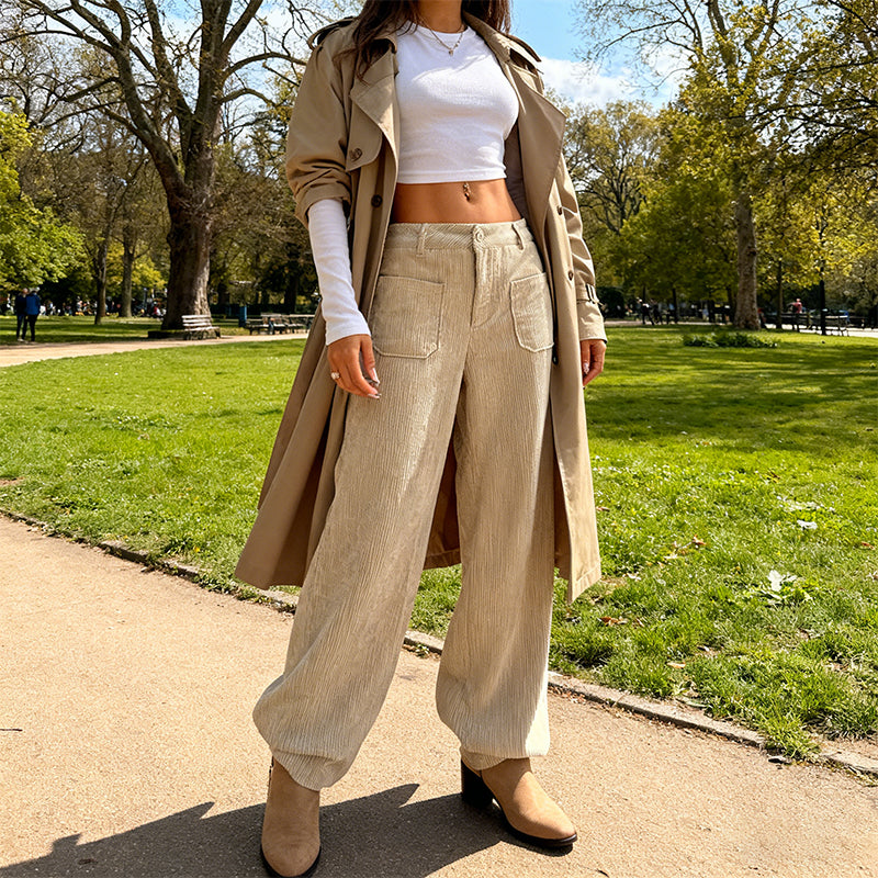 🔥 Damen-Freizeithose 👖 Lockerer Schnitt + Hoher Bund | Komfort &amp; Stil ✨