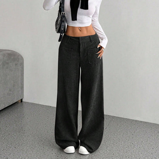 🔥 Damen-Freizeithose 👖 Lockerer Schnitt + Hoher Bund | Komfort &amp; Stil ✨