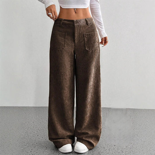 🔥 Damen-Freizeithose 👖 Lockerer Schnitt + Hoher Bund | Komfort &amp; Stil ✨