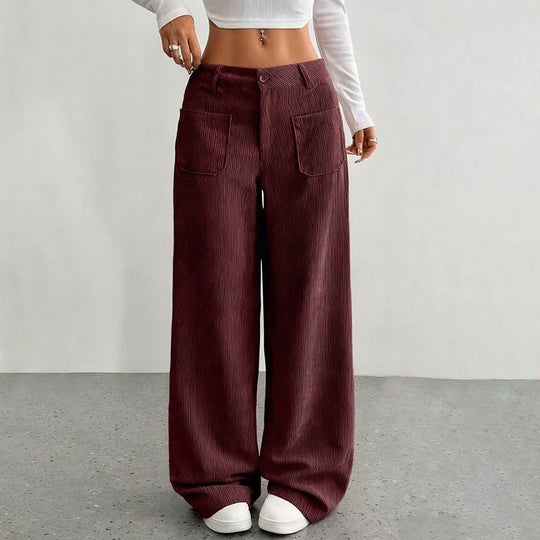 🔥 Damen-Freizeithose 👖 Lockerer Schnitt + Hoher Bund | Komfort &amp; Stil ✨