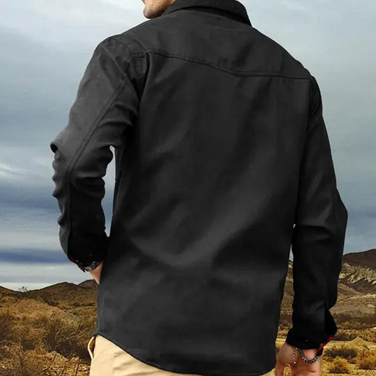 🎉 Neujahrsgeschenk – 50% RABATT!🔥Herren-Westernjacke mit Flanellenfutter – Klassischer Cowboystil &amp; Wärme: Haltbar &amp; Praktisch für kühles Wetter!