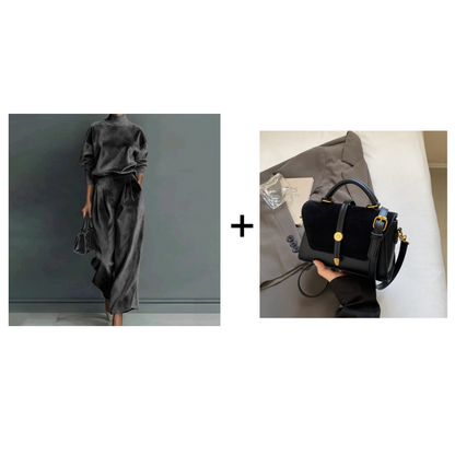 🔥Solange der Vorrat reicht 50 % Rabatt!🎉Damen-Freizeit-Set: Warmes Oberteil & Weite Hose, 2-teilig – Bequem & stylisch im Bundle!