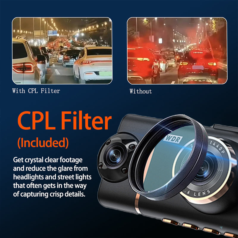 💎 60% RABATT! 💎 4-Kanal-HD-Dashcam mit Front-, Innen- und Heckaufzeichnung – 1080p, WLAN, GPS &amp; 24/7 Parküberwachung 🚗📹