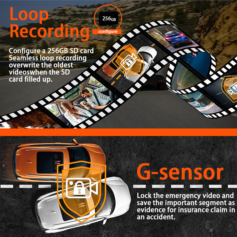 💎 60% RABATT! 💎 4-Kanal-HD-Dashcam mit Front-, Innen- und Heckaufzeichnung – 1080p, WLAN, GPS &amp; 24/7 Parküberwachung 🚗📹