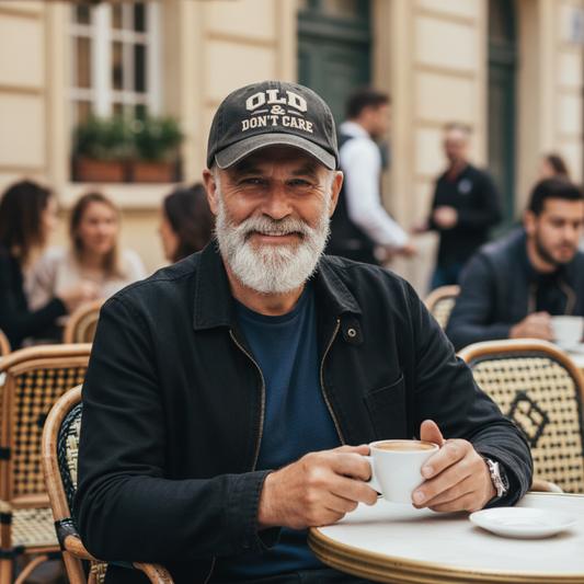 Retro Baseballcap „Old & Don’t Care“ – Gestickte Distressed Vintage Mütze 🧢✨