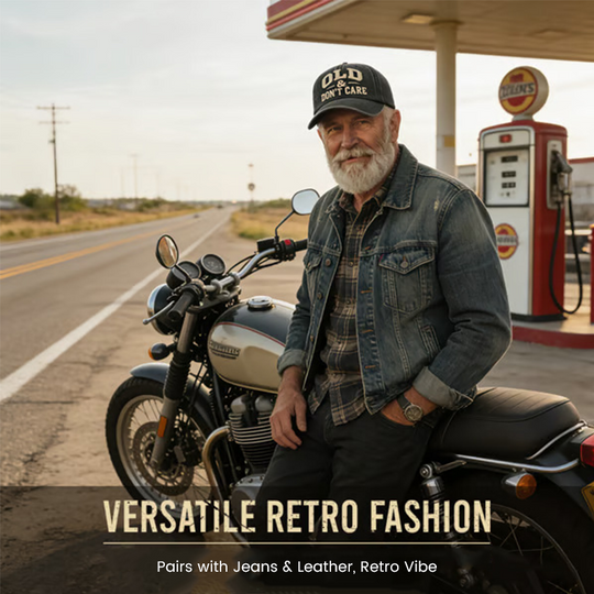 Retro Baseballcap „Old &amp; Don’t Care“ – Gestickte Distressed Vintage Mütze 🧢✨