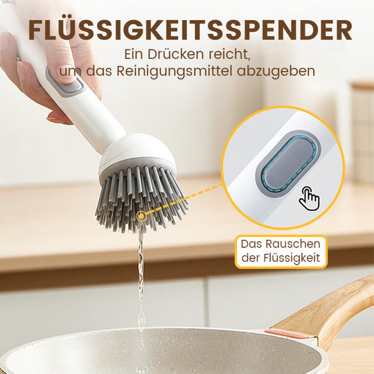 🍳 50% RABATT! 🧽 Drehbare Reinigungsbürste mit Langem Griff – Gründlich, Rückenfreundlich &amp; Für Töpfe/Geschirr 💦