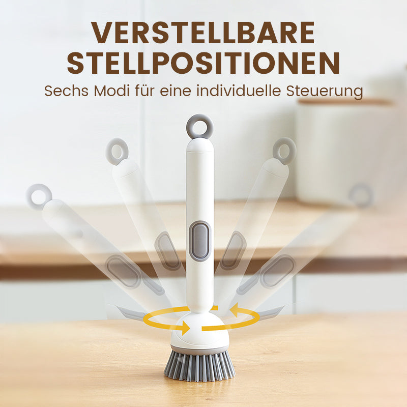 🍳 50% RABATT! 🧽 Drehbare Reinigungsbürste mit Langem Griff – Gründlich, Rückenfreundlich &amp; Für Töpfe/Geschirr 💦