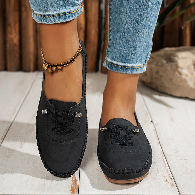 🎉 Neujahrsgeschenk – 50% RABATT!👟 Damen Bequeme Casual Loafers: Weiches PU-Leder + Rutschfeste Sohle – Perfekt zu jedem Outfit &amp; für jeden Tag!